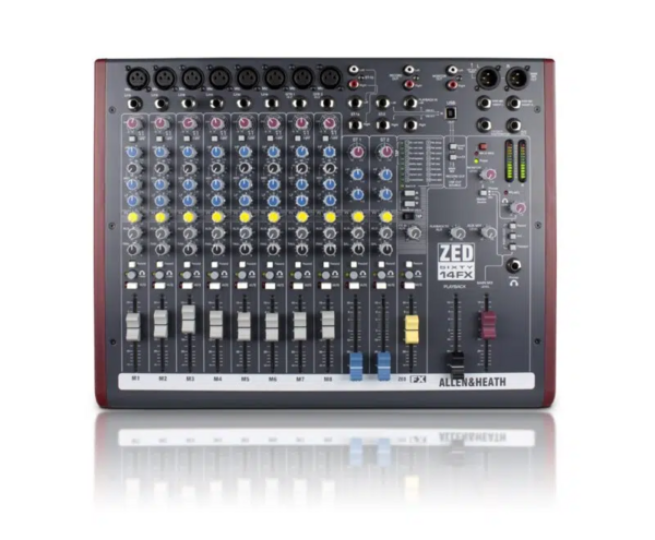 8 MONO MIC/LINE + 2 ACTIVE D.I. + 3 STEREO LINE INPUTS, SWEPT MID EQ, 60MM FADERS